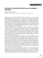 The fewer the better. Ethical issues in multiple gestation