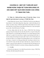 Một số ý kiến đề xuất nhằm hoàn thiện kế toán bán hàng  và xác định kết quả kinh doanh tại công ty TNHH Phú Thái