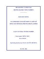 Luận văn xác định khả năng kết hợp của một số dòng ngô nếp bằng phương pháp lai đỉnh 