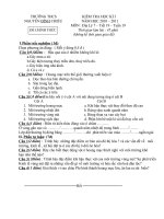 Tài liệu đề kiểm tra học kì I - địa 7 - 2010