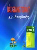 Bài giảng DS 7. Số trung bình cộng