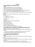 Gián án Ôn tập tiếng Anh 8 - TENSES