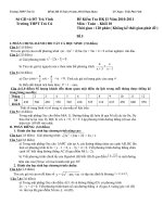 Gián án Đê kiem tra HKII Khối 10 năm 2011( Tham khảo)