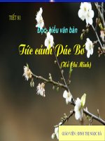 Bài soạn Tuc canh Pac Bo