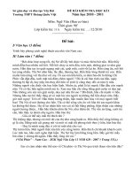 Đề và đáp án HK I lơp11