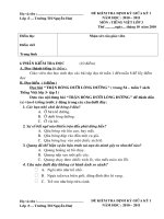 Gián án Đề kiêmtyra chất lượng giữ kỳ 1 môn Tiếng Việt