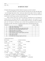 Bài soạn 45 minute test- grade 10