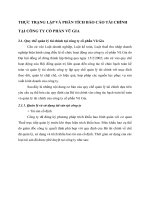 THỰC TRẠNG LẬP VÀ PHÂN TÍCH BÁO CÁO TÀI CHÍNH TẠI CÔNG TY CỔ PHẦN VŨ GIA