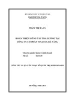 Hoàn thiện công tác trả lương tại công ty cổ phần vinatex đà nẵng 