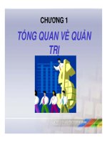 CHƯƠNG 1: TỔNG QUAN VỀ QUẢN TRỊ