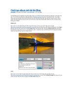 Gián án Cách tạo album ảnh tải lên Blog