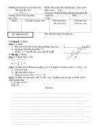 đề kiểm tra hoc kỳ i