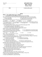 Tài liệu De hoc ki I vat ly chuan