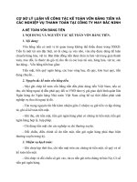 CƠ SỞ LÝ LUẬN VỀ CÔNG TÁC KẾ TOÁN VỐN BẰNG TIỀN VÀ