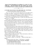 Phân tích tình hình tài chính của công ty XNK Thiết bị – truyền hình chủ yếu thông qua Bảng Cân đối kế toán và Báo cáo kết quả kinh doanh