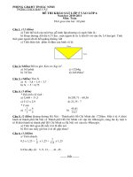 Gián án Đề khảo sát lớp 5 vào 6 THCS Đáp Cầu