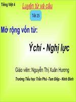 Bài soạn LTVC Ychi - Nghi luc