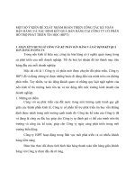 MỘT SỐ Ý KIẾN ĐỀ XUẤT NHẰM HOÀN THIỆN CÔNG TÁC KẾ TOÁN BÁN HÀNG VÀ XÁC ĐỊNH KẾT QUẢ BÁN HÀNG TẠI CÔNG TY CỔ PHẦN HỖ TRỢ PHÁT TRIỂN TIN HỌC