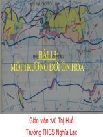 Bài giảng Moi trg on doi hoa