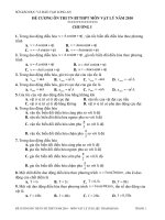 Gián án Đề thi tốt nghiệp THPT năm 2010