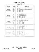 Bài giảng giáo án tích hợp kĩ năng sống lớp 1 tuần 20