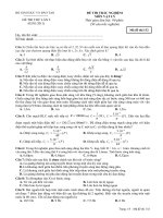 Tài liệu Đề thi thử ĐH lần 2 trường Phan Thúc trực
