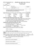 Tài liệu Đề thi HSG lớp 4 môn Tiếng Anh