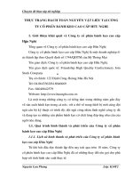 THựC TRạNG HạCH TOáN NGUYÊN VậT LIệU TạI CÔNG TY Cổ PHầN BáNH KẹO CAO CấP HữU NGHị