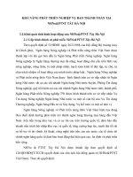 KHẢ NĂNG PHÁT TRIỂN NGHIỆP VỤ BAO THANH TOÁN TẠI NHNo&PTNT TÂY HÀ NỘI