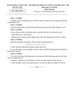 Bài giảng ĐÈ THI -ĐÁP ÁNHKI 10-11