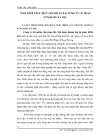 TÌNH HÌNH THỰC HIỆN LỢI NHUẬN TẠI CÔNG TY CỔ PHẦN CỒN RƯỢU HÀ NỘI