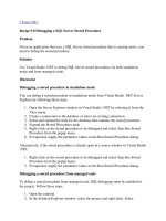 Debugging a SQL Server Stored Procedure