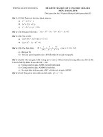 Đế, đáp án Toán 8 HK I, năm học 2010 -2011 của Ninh Hòa