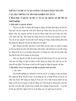 NHỮNG VẤN ĐỀ LÝ LUẬN CƠ BẢN VỀ HẠCH TOÁN NGUYÊN VẬT LIỆU TRONG CÁC DOANH NGHIỆP SẢN XUẤT