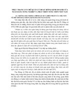 Thực trạng cơ chế quản lý hoạt động kinh doanh của Ngân hàng Nông nghiệp và Phát triển Nông thôn Việt Nam