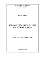 bất đẳng thức trong đa thức đối xứng và ứng dụng