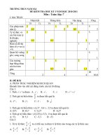 Gián án DE HOC KY I LAO CAI