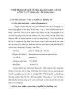 THỰC TRẠNG VỀ VKD VÀ HIỆU QUẢ SỬ DỤNG VKD TẠI CÔNG TY CỔ PHẦN XÂY LẮP ĐÔNG ANH