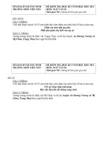 Bài giảng Ngữ Văn 10: Đề thi - Đáp án HK1 2010-2011