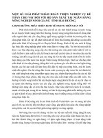 MỘT SỐ GIẢI PHÁP NHẰM HOÀN THIỆN NGHIỆP VỤ KẾ TOÁN CHO VAY ĐỐI VỚI HỘ SẢN XUẤT TẠI NGÂN HÀNG NÔNG NGHIỆP NINH GIANG  TỈNH HẢI DƯƠNG