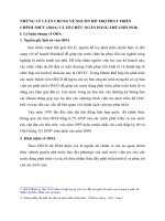 NHỮNG LÝ LUẬN CHUNG VỀ NGUỒN HỖ TRỢ PHÁT TRIỂN CHÍNH THỨC (ODA) VÀ TỔ CHỨC NGÂN HÀNG THẾ GIỚI (WB)