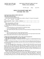 Gián án Mẫu báo cáo sơ kết học kì tổ chuyên môn