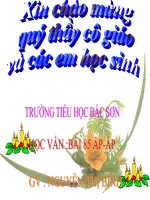 Bài soạn Học vần: ĂP - ÂP. Tuần 20
