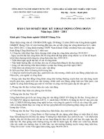 Bài giảng SO KET CONG DOAN HOC KI 1