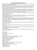 Gián án Ứng dụng Excel