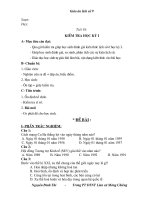 de thi va dap an su 9 Hoc Ki I -2010