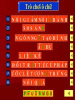 Bài soạn Trò chơi ô chữ-Văn 9