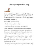 7 dấu hiệu nhận biết sai khớp