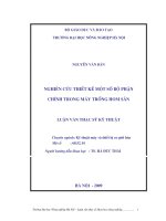 Nghiên cứu thiết kế một số bộ phận chính trong máy trồng hom sắn 