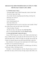 KHÁI QUÁT ĐẶC ĐIỂM TÌNH HÌNH CHUNG VỀ CÔNG TY TNHH THƯƠNG MẠI VÀ DỊCH VỤ ĐỨC THỊNH